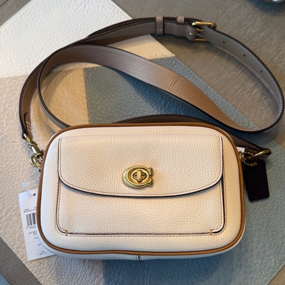 Coach Handbags - Coach Cream and Tan Crossbody Bag